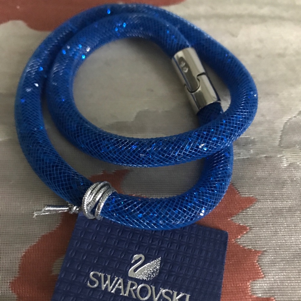 Swarovski cobalt blue stardust wrap bracelet